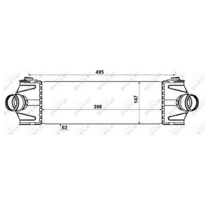 Turbo Intercooler  Radyatoru Transit V347 2 2Tdci / 2 4Tdci 06>14  NRF 30037