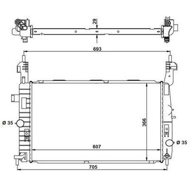 Motor Su Radyatoru (Brazing) Meriva A Y17Dt Klimali NRF 53416