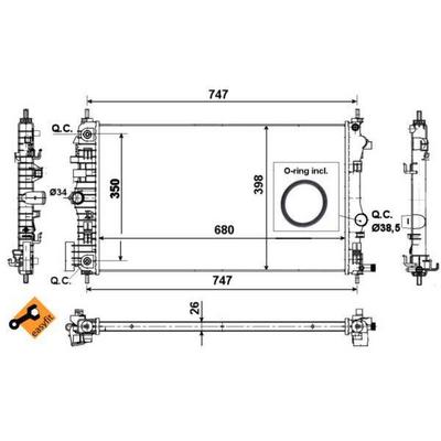 Motor Su Radyatoru (Otomatik) Insignia A20Dth A20Dtr NRF 53777