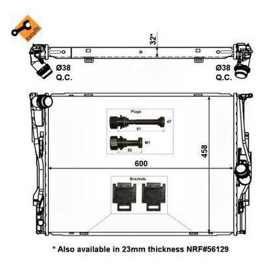 Motor Su Radyatoru Oto/Manuel Tapasiz Bmw E81 E82 E87 E88 E90 E91 E92 E93  X1 E84 Z4 E89  NRF 53473