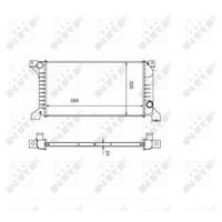 Motor Su Radyatoru Transit T12 T15 92>98 (1 Sira Alb) Kisa Tip Olcu: (600×331×34) NRF 516212