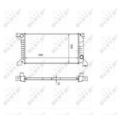 Motor Su Radyatoru Transit T12 T15 92>98 (1 Sira Alb) Kisa Tip Olcu: (600×331×34) NRF 516212