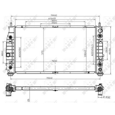 Radyator 300 M 2 7 V6 24V / 3 5 V6 24V 98 04 NRF 53954