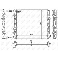 Motor Su Radyatoru (Klimasiz / Otomatik Sanziman) 190 W201 85>93 W124 86>92 S124 86>90 NRF 50140