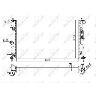 Motor Su Radyator X20Dtl Vectra B Klimali M / T (Mekanik) NRF 50563A