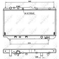 Motor Su Radyatoru Mazda 323 1998> Manuel Vites (680×325×28) NRF 509511