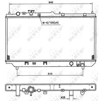 Motor Su Radyatoru Mazda 323 1998> Manuel Vites (680×325×28) NRF 509511