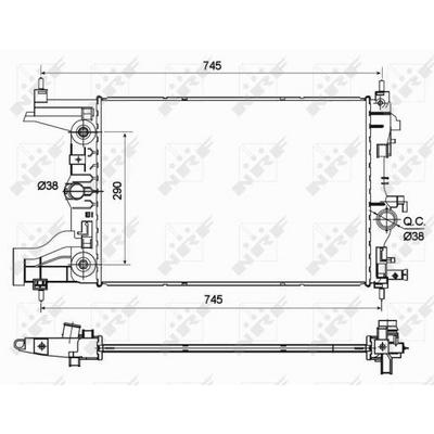 Motor Su Radyatoru A.T Astra J 10>19 A16Xer - B16Xer Cruze (J300) Cruze (J305) F16D 580×398×16 NRF 53122