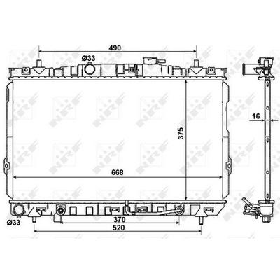 Motor Su Radyatoru Hyundai Elantra 01> Manuel (380×658×16) NRF 53356