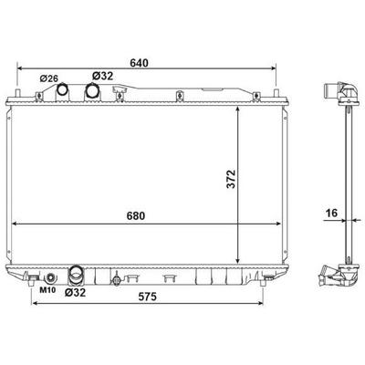 Motor Su Radyatoru Honda Civic Sedan 2006 2012 Manuel Vites (375×678×26) NRF 53534