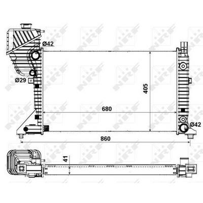 Motor Su Radyatoru (Otomatik Sanziman) Mercedes Sprinter 901>905 96>06 NRF 55349A