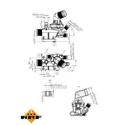 Termostat 80 °C (Sokulebilir Kapakli) Renault Megane Iii Iv Kadjar Fluence 1 6Dci   Nissan Qashqai J11 Xtrail   Mercedes C-Class W205 14>18   Opel Vivaro B 1 6 Cdti NRF 725019