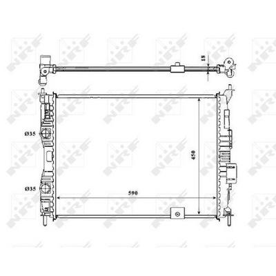 Motor Radyatoru Qashqai 1 6 (Hr16) 07>13 Manuel (590×451 5×18) NRF 53846