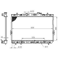 Motor Radyatoru (380×658×16) Elantra 00-> Otomatik ORIS BHY006016