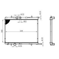 Motor Radyatoru (380×538×26) P206 1 6I/1 4Hdi 98-> Manuel ORIS BPE020022