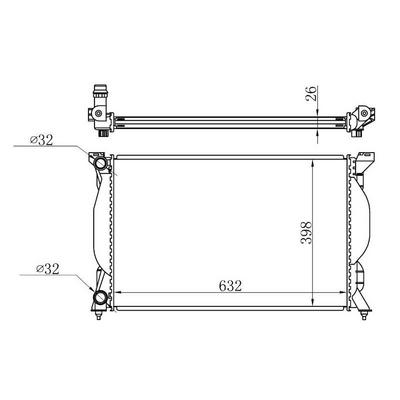 Motor Radyatoru (632×398×26) A4 1 6/1 8/2 0/1 9Tdi 01-> Manuel ORIS BAU011026