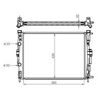 Motor Radyatoru (Brazing) Megane Ii 1 9Dci 03--> (590×453×34) 8200115542 ORIS BRN018022