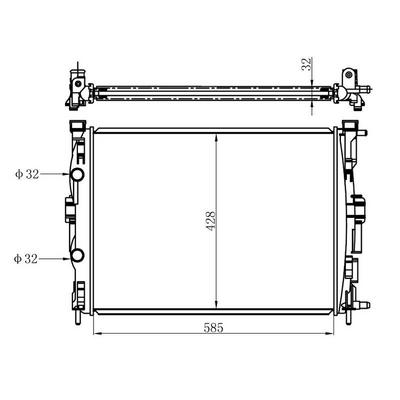 Motor Radyatoru (Brazing) Megane Ii 1 9Dci 03--> (590×453×34) 8200115542 ORIS BRN018022