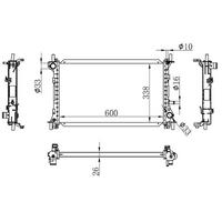 Motor Radyatoru (600×348×26) Otomatik Focus 1 4/1 6 98-04 ORIS BFR169026