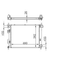 Motor Su Radyatoru Hyundai I20 2012 -> 1 4 Crdi Duz Vites ( 480×382×26 ) ORIS BHY184026