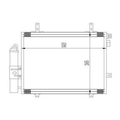 Klima Radyatoru Renault Kangoo 1.2 1.5 Dci 1.6 1.9 Dci 97> (550×365×16) ORIS CRN355016