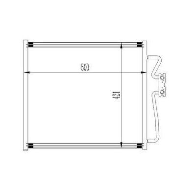 Kondanser E38 7.25 Tds / 7.28I-7.30-7.35-7.40-7.50I-Il 94- 500×421×16 ORIS CBM162016