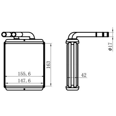 Kalorifer Radyatoru Hyundai H100 Kamyonet 1997-2004 (163×148×42) ORIS KHY029042