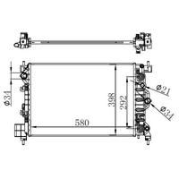 Motor Su Radyatoru Mokka1.6I - Aveo - Trax 13 > Otomatik (580×398×16) ORIS BOP526016