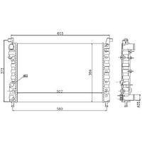 Motor Radyatoru (522×359×23) Palio 1 2I/1 4I/1 6I 96-> Manuel ORIS MFI067023