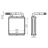 Kalorifer Radyatoru Hyundai H100 Minibus 1994-2005 (163×165×42) ORIS KHY005042