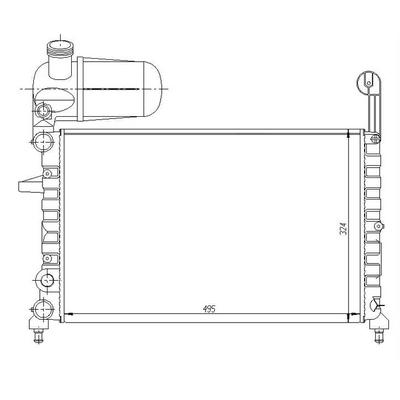 Motor Radyatoru Tempra-Tipo 1 4/16 Karburatorlu (Bidonlu) (498×322×34) ORIS MFI153034