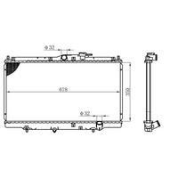 Motor Radyatoru (350×678×16) Accord 98-> Manuel ORIS BHN051016