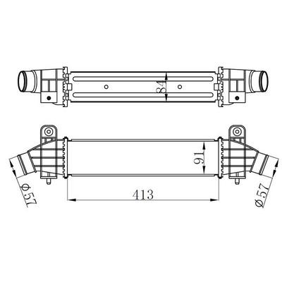 Turbo Intercol Radyatoru Mondeo Iii 2 0Tdci /2 2Tdci 00>07Olcu:(412×91×85) ORIS IFR002085