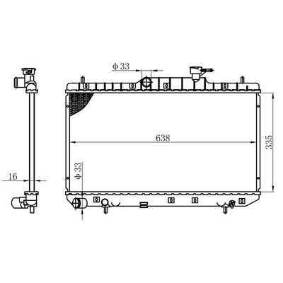 Motor Radyatoru (335×638×16) Accent Admire 1 6I 99-> Manuel ORIS BHY001016