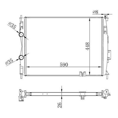 Motor Radyatoru (590×448×26) Qashqai 07-> Manuel ORIS BNI221026