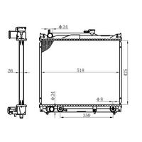 Motor Radyatoru (425×518×26) Grand Vitara 94-97  Otomatik ORIS BSZ006026