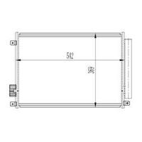 Klima Radyatoru (Kondanser) Fiat 500 Panda 12> 1.2 / 1.4 / 1.3Jtd Multijet Ford Ka 1.2 / 1.3Tdci 08 /> (542×369×16) ORIS CFI768016