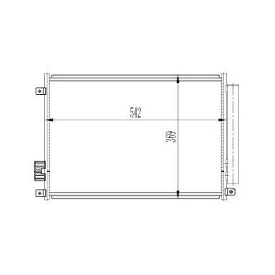 Klima Radyatoru (Kondanser) Fiat 500 Panda 12> 1.2 / 1.4 / 1.3Jtd Multijet Ford Ka 1.2 / 1.3Tdci 08 /> (542×369×16) ORIS CFI768016