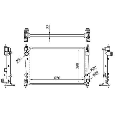 Motor Radyatoru (620×398×22) Corsa D 1 3Dti 06-> Manuel ORIS BOP181022