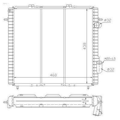 Motor Radyatoru Express Ii 1 9D Mekanik Klimasiz (462×415×42) ORIS MRN191034