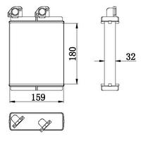 Kalorifer Radyator Breazing Mitsubishi L200 06-> (180×160×32) ORIS KMI043032