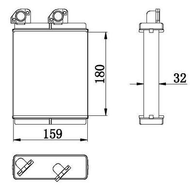 Kalorifer Radyator Breazing Mitsubishi L200 06-> (180×160×32) ORIS KMI043032