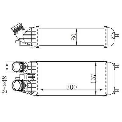 Turbo Sogutucu Radyator (Intercoll) P301-P2008-P208-C3 Picasso-C Elysee-C4 Cactus-C3 Iii-Ds3 Olcu:(3 ORIS IPE147080