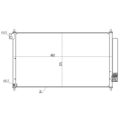 Kondanser Civic 1.5 Hybrid-1.6I 16V-1.8I 16V-2.4I 16V 12- 692×371×16 ORIS CHN842016