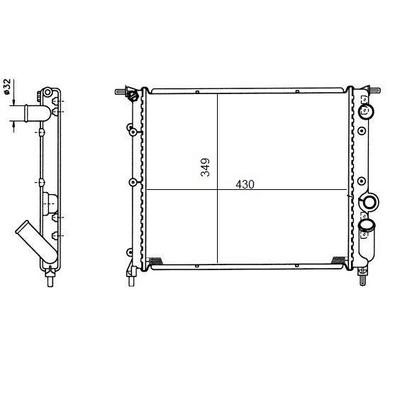 Motor Radyator R19 Karburatorlu ( 430×378×23) ORIS MRN130023