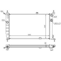 Motor Radyatoru (590×377×34) Astra F 91-> Manuel ORIS MOP019034
