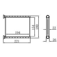 Kalorifer Radyatoru Toyota Hilux 06-15 ( 153×205×20 ) ORIS KTO139020