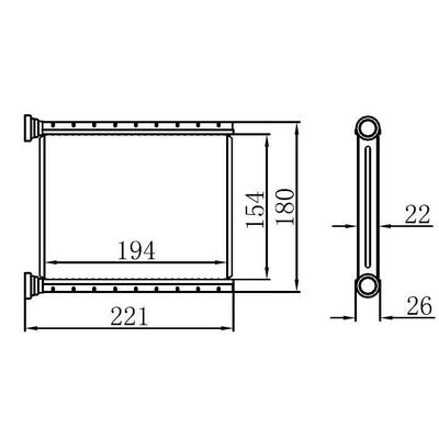 Kalorifer Radyatoru Toyota Hilux 06-15 ( 153×205×20 ) ORIS KTO139020