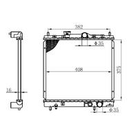 Motor Radyatoru (375×408×16) Colt 1 3 92-> Manuel ORIS BMI085016