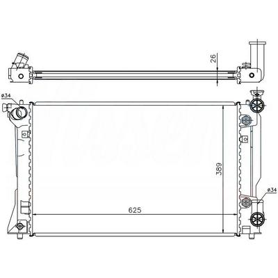 Motor Radyatoru Avensis 2.0 16V Vvti 03+ 625×378×16 ORIS BTO372016